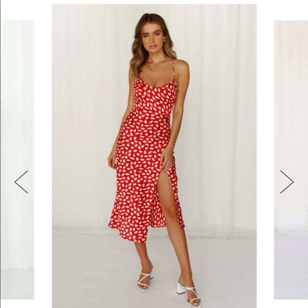 Hello Molly red midi dress
